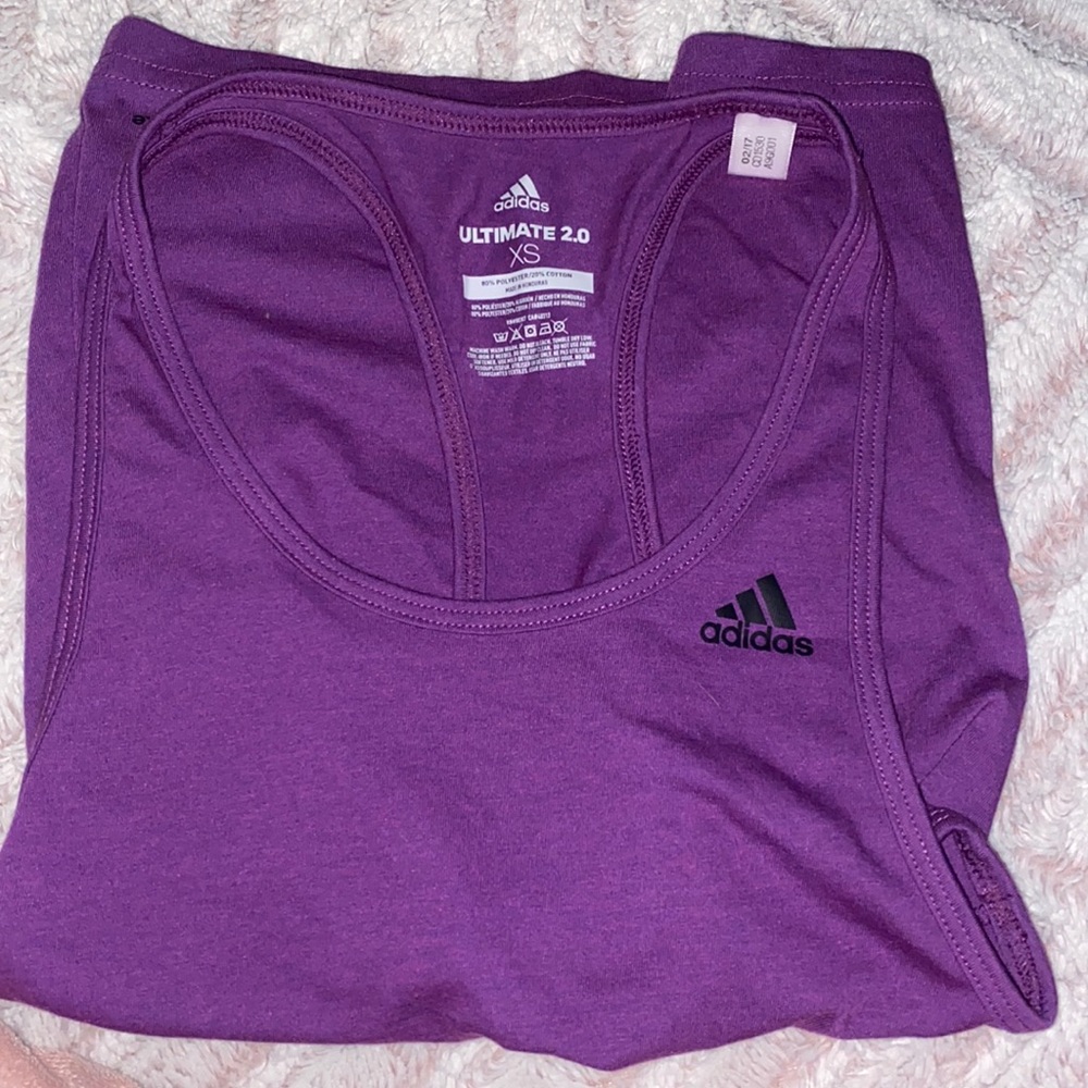xs purple adidas tank
